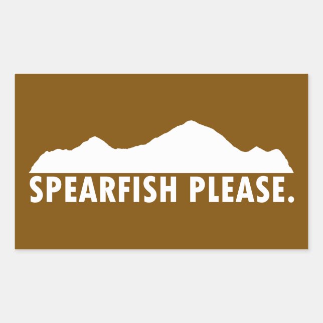 Spearfish South Dakota Please Rectangular Sticker (Front)