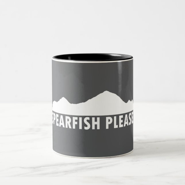 Spearfish South Dakota Please Two-Tone Coffee Mug (Center)
