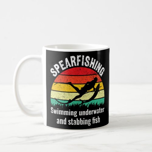 Spearfishing Definition Freediving Spear Fisherman Coffee Mug