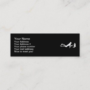 Spearfishing Diver Mini Business Card