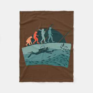 Spearfishing Fishing Spearing Ocean Freediving Fleece Blanket