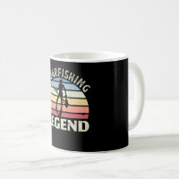 Spearfishing Legend Retro Sunset Gift Spear Fisher Coffee Mug