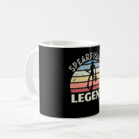 Spearfishing Legend Retro Sunset Gift Spear Fisher Coffee Mug