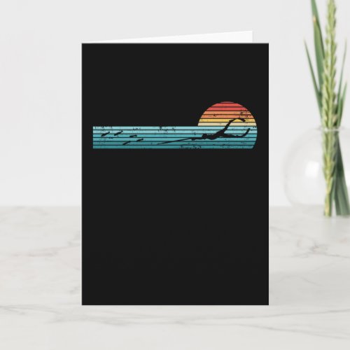 Spearfishing Retro Vintage Sunset Gift Card