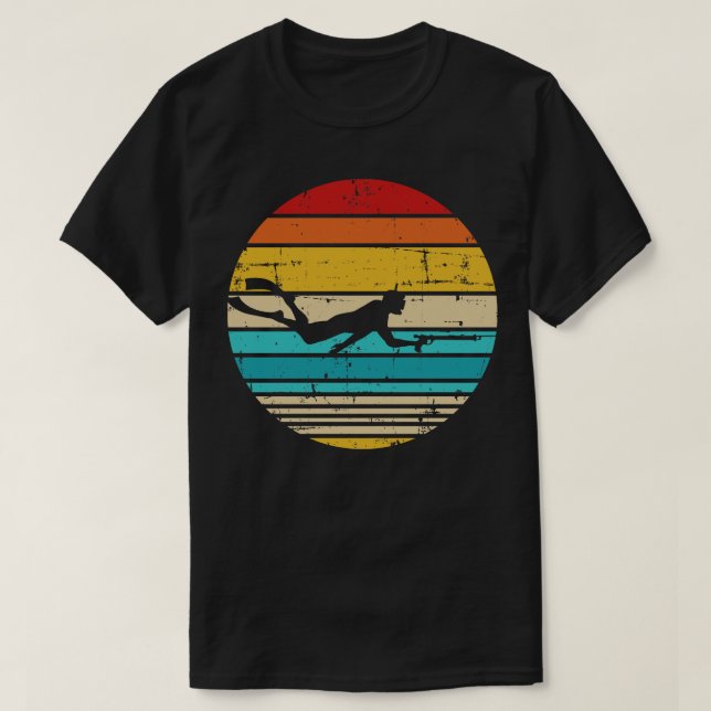 Spearfishing Vintage retro T-Shirt (Design Front)