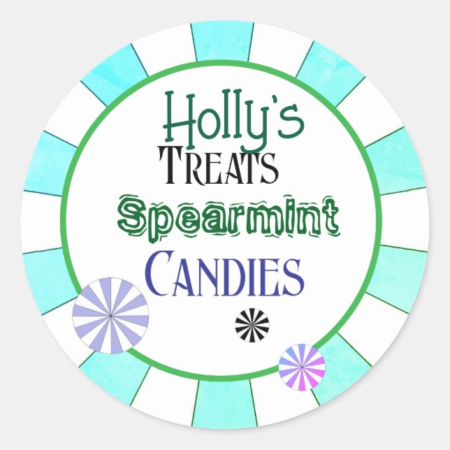 Spearmint candies Sticker (Front)