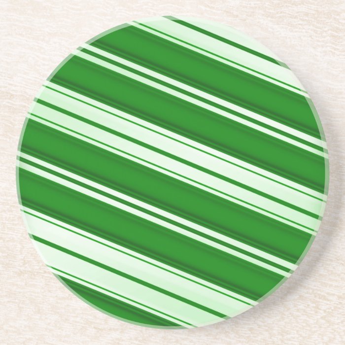 Spearmint candy cane drink coasters