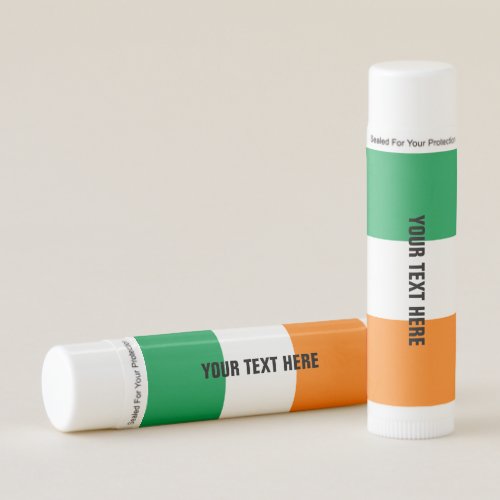 Spearmint lip balm sticks with Irish flag