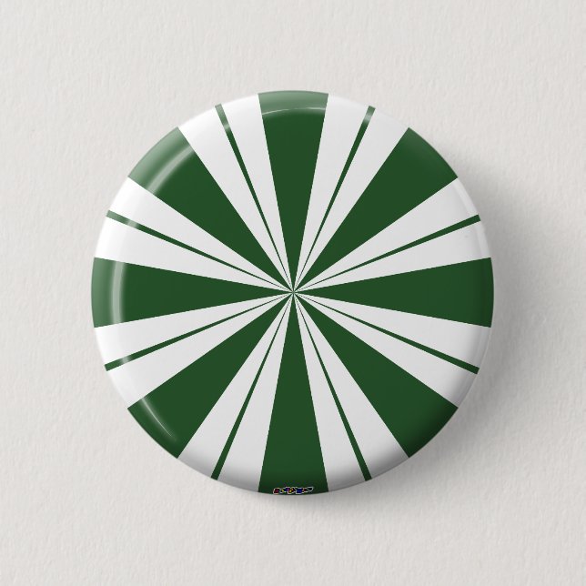 Spearmint Stripe Candy Button (Front)