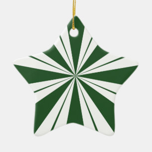 Spearmint Stripe Candy Ceramic Ornament