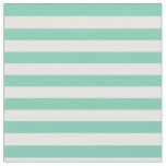 Spearmint &amp; White Striped Fabric