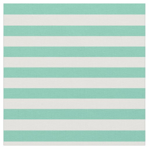 Spearmint & White Striped Fabric