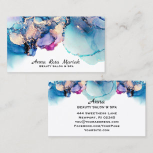 *~* Spec O. Yummy Teal Turquoise Gold AP29 Gilded  Business Card