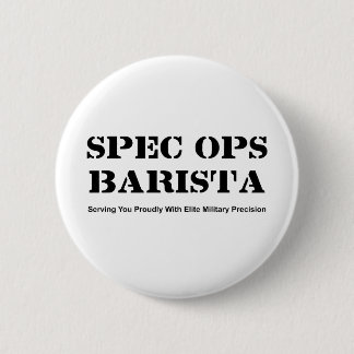 Spec Ops Barista Pinback Button