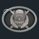 Spec Ops Diver Oval Belt Buckle<br><div class="desc">Original photo cutout of the Special Operations Combat Diver badge</div>