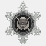 Spec Ops Diver Snowflake Pewter Christmas Ornament