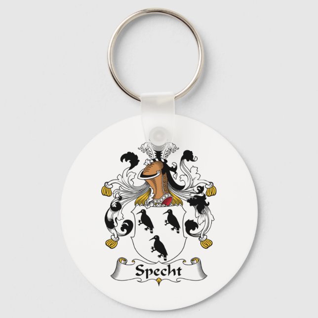 Specht Family Crest Keychain (Front)