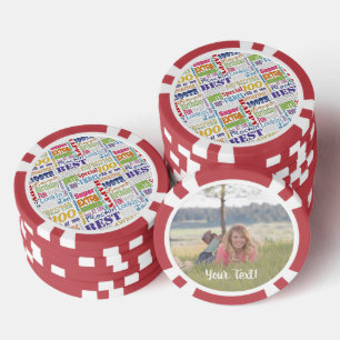 Special 100th Birthday Party Personalized Monogram Poker Chips