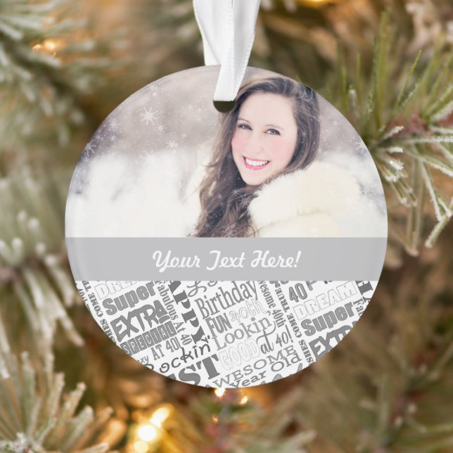 Special 40th Birthday Party Personalized Gifts Ornament (Tree)
