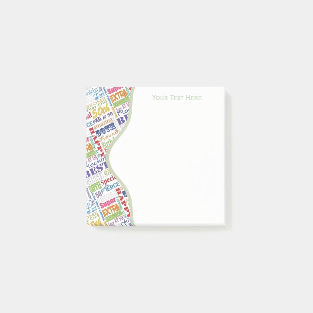 Special 50th Birthday Party Personalized Gifts Post-it Notes (Front)