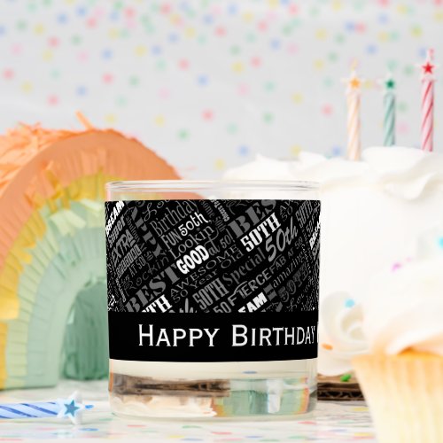 Special  50th Birthday Party Personalized Gifts Scented Candle