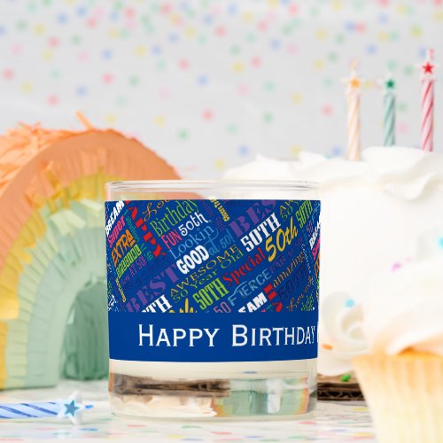 Special  50th Birthday Party Personalized Gifts Scented Candle
