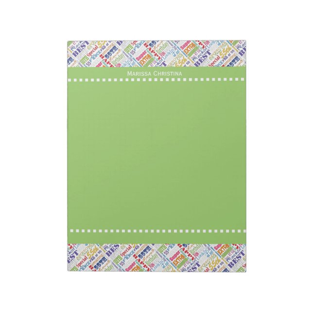 Special 55th Birthday Party Personalized Gifts Notepad (Rotated)
