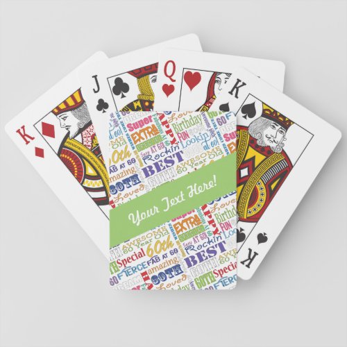 Special 60th Birthday Party Personalized Gifts Poker Cards