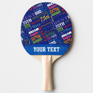 Special 75th Birthday Party Personalized Monogram Ping-Pong Paddle