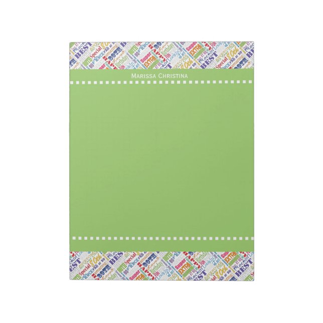 Special  80th Birthday Party Personalized Gifts Notepad (Rotated)