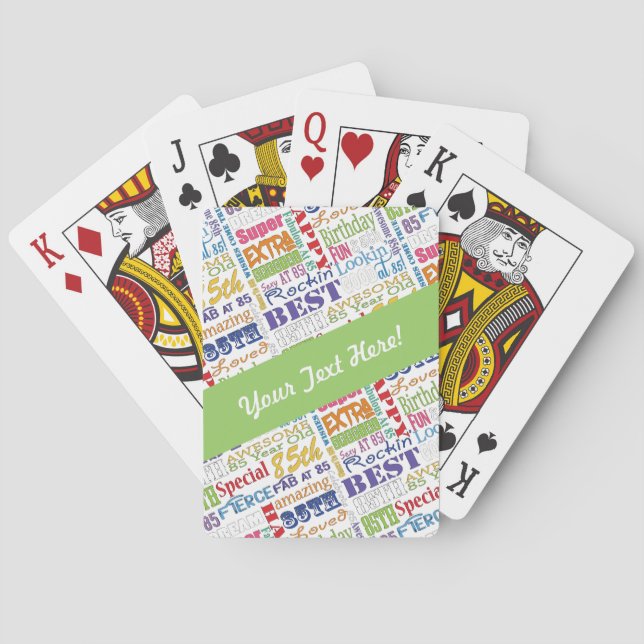Special 85th Birthday Party Personalized Gifts Poker Cards (Back)