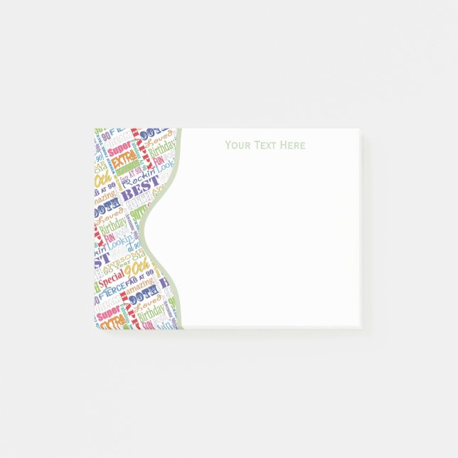 Special 90th Birthday Party Personalized Gifts Post-it Notes (Front)