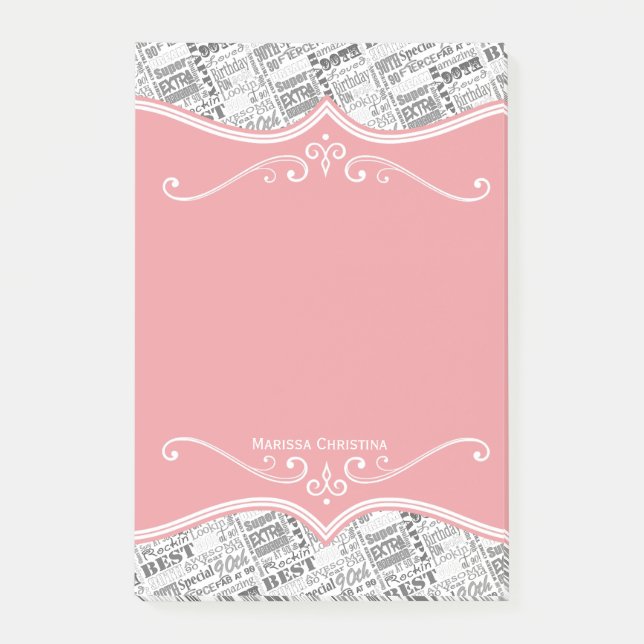 Special 90th Birthday Party Personalized Gifts Post-it Notes (Front)