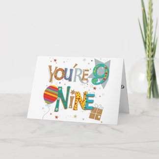 SPECIAL **9** YEAR OLD BIRTHDAY WISHES CARD