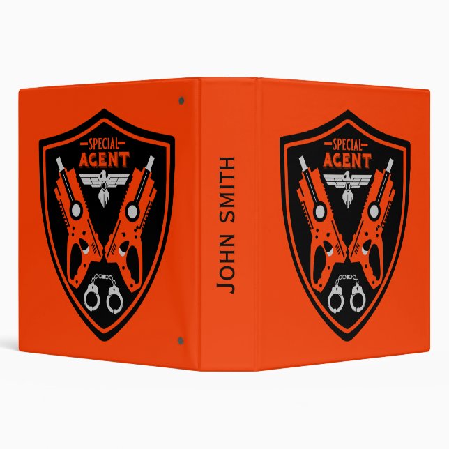 Special Agent Kid 3 Ring Binder (Background)