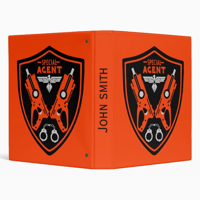 Special Agent Kid 3 Ring Binder (Background)