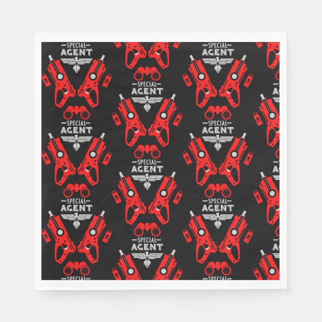 Special Agent Kid Napkins (Front)