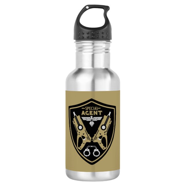 Special Agent Kid Stainless Steel Water Bottle (Front)