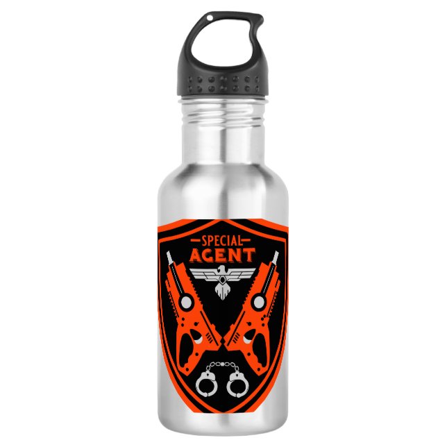 Special Agent Kid Stainless Steel Water Bottle (Front)