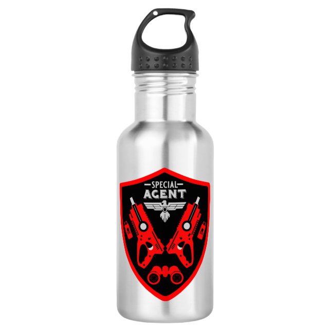 Special Agent Kid Stainless Steel Water Bottle (Front)