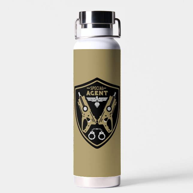Special Agent Kid Water Bottle (Back)