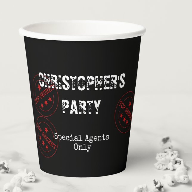 Special Agent Top Secret Party  Paper Cups (Creator Uploaded)