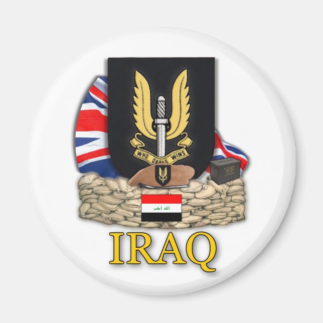 special air service sas raf iraq war veterans Magn Magnet (Front)