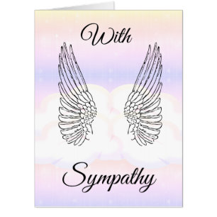 Special angel wings with sympathy card