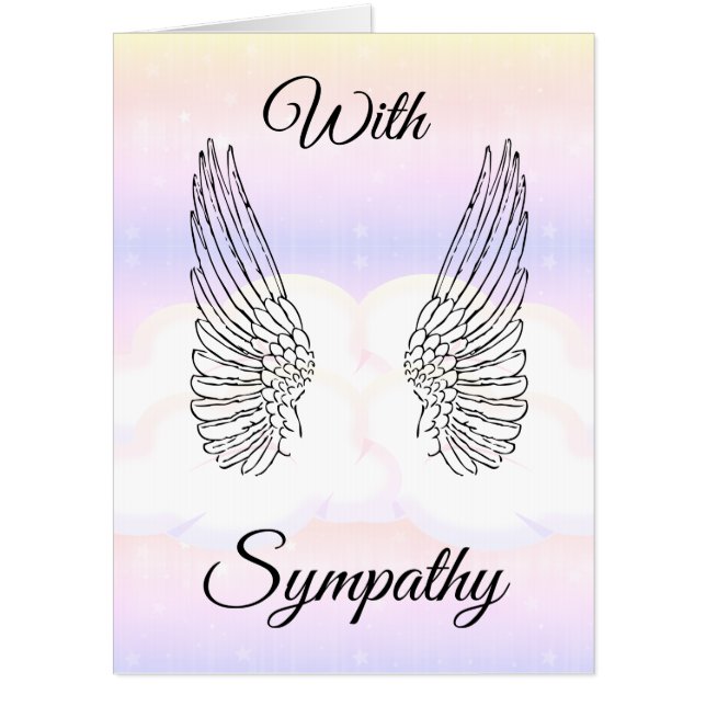 Special angel wings with sympathy card (Front)