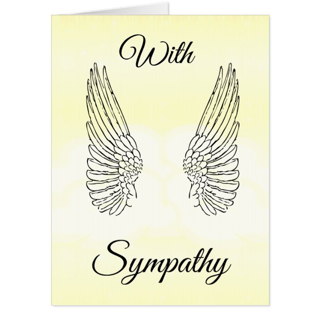 Special angel wings with sympathy card (Front)