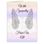 Special angel wings with sympathy card from us all Special angel wings with sympathy card from us all