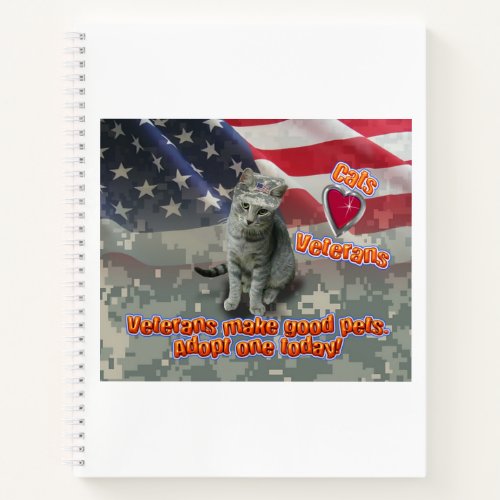 Special Artwork _ Cats Love Veterans Notebook