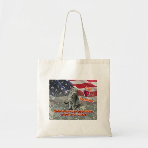 Special Artwork _ Cats Love Veterans Tote Bag