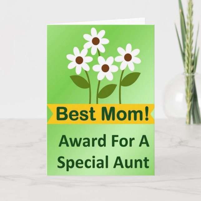 Special Aunt Award Banner Card (Front)